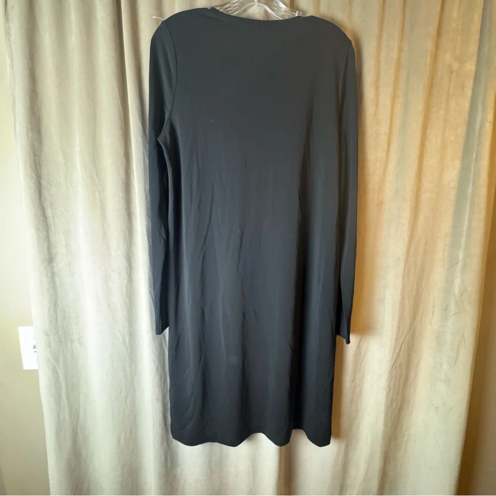 ARITZIA WILFRED Long Sleeve Shift Dress Black Large Contemporary Business Casual